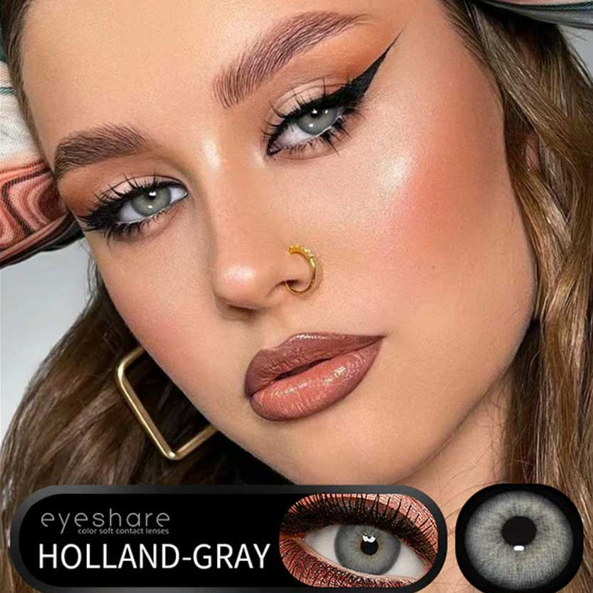 لنز طوسی سبز دور محو هلند گری آی شیر کد602