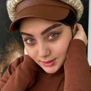 لنز عسلی آجری رگه های خاکی دوردار نیویورک هیزل