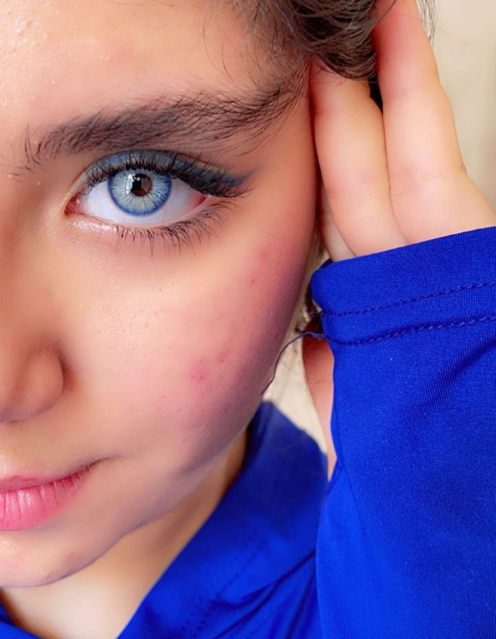 لنز آبی دور سرمه ای خاص نیکوزیا بلو آی شیر کد604