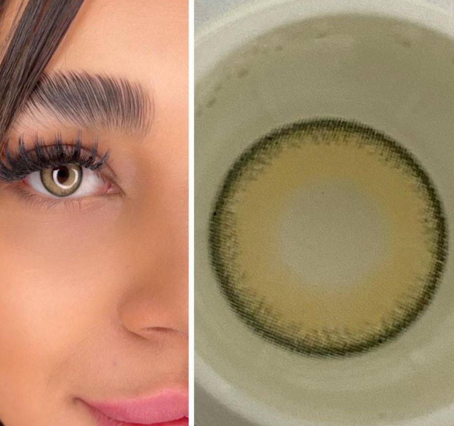 لنز عسلی سبز دوردار امپایر سلنا