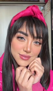 لنز طوسی عسلی دور مشکی کد 558 