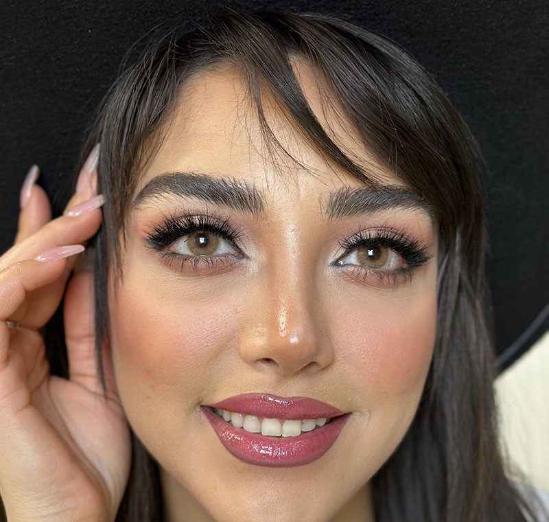 لنز قهوه ای عسلی کینگ هانی آماندا  کد554
