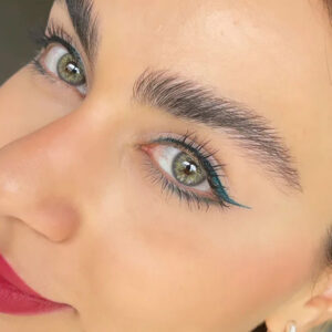 لنز سبز رگه دار گری بژ کد 1122 