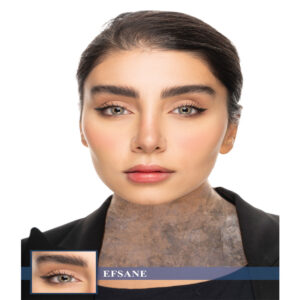 لنز رنگی طوسی مرکز عسلی کد 1301