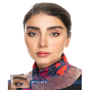 لنز رنگی آبی طوسی دور محو رینگ بلو کریستال کد 1309