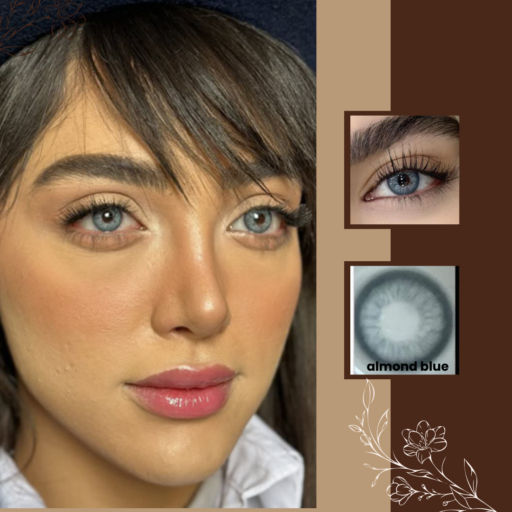 لنز رنگی آبی آسمانی کد562