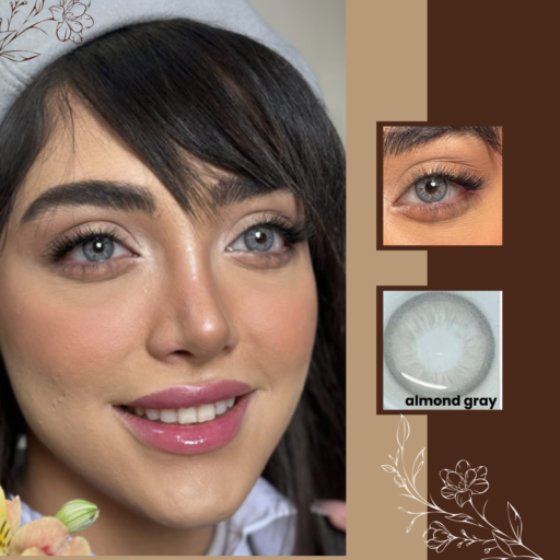 لنز رنگی طوسی روشن کد 561