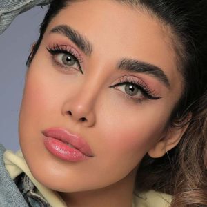 لنز سبز خاکی دور دار کتی مل آرملا کد 1402
