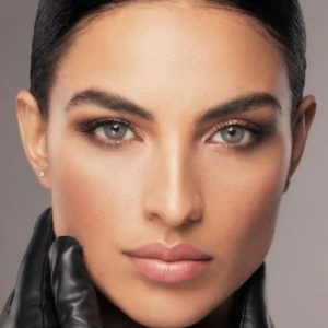 لنز رنگی طوسی آبی دور دار کتی آی آرملا کد 1403