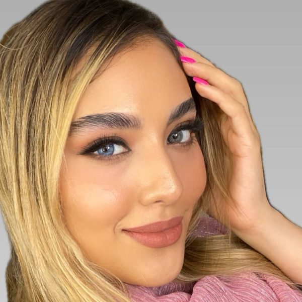 لنز رنگی آبی رگه دار نقره ای دور محو وگاس لایت بلو کد 7608 لنز رنگی آبی رگه دار نقره ای دور محو وگاس لایت بلو کد 7608