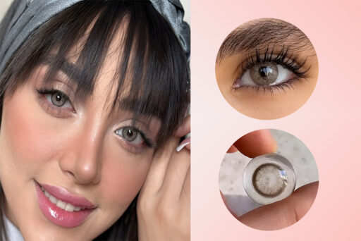 لنز رنگی عسلی خاکی دور محو کد 516
