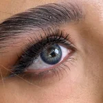 لنز رنگی آبی طوسی رگه دار آنیل بلو کاتیا کد 7636