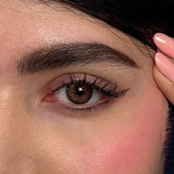 لنز رنگی قهوه ای عسلی دور دار ارکید براون رز لنز رنگی قهوه ای عسلی دور دار ارکید براون رز