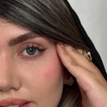 لنز رنگی آبی عسلی آلیس بلو برند رز
