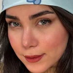 لنز رنگی آبی عسلی آلیس بلو برند رز