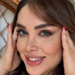 لنز رنگی طوسی عسلی دور محو مارس گری رز لنز رنگی طوسی عسلی دور محو مارس گری رز