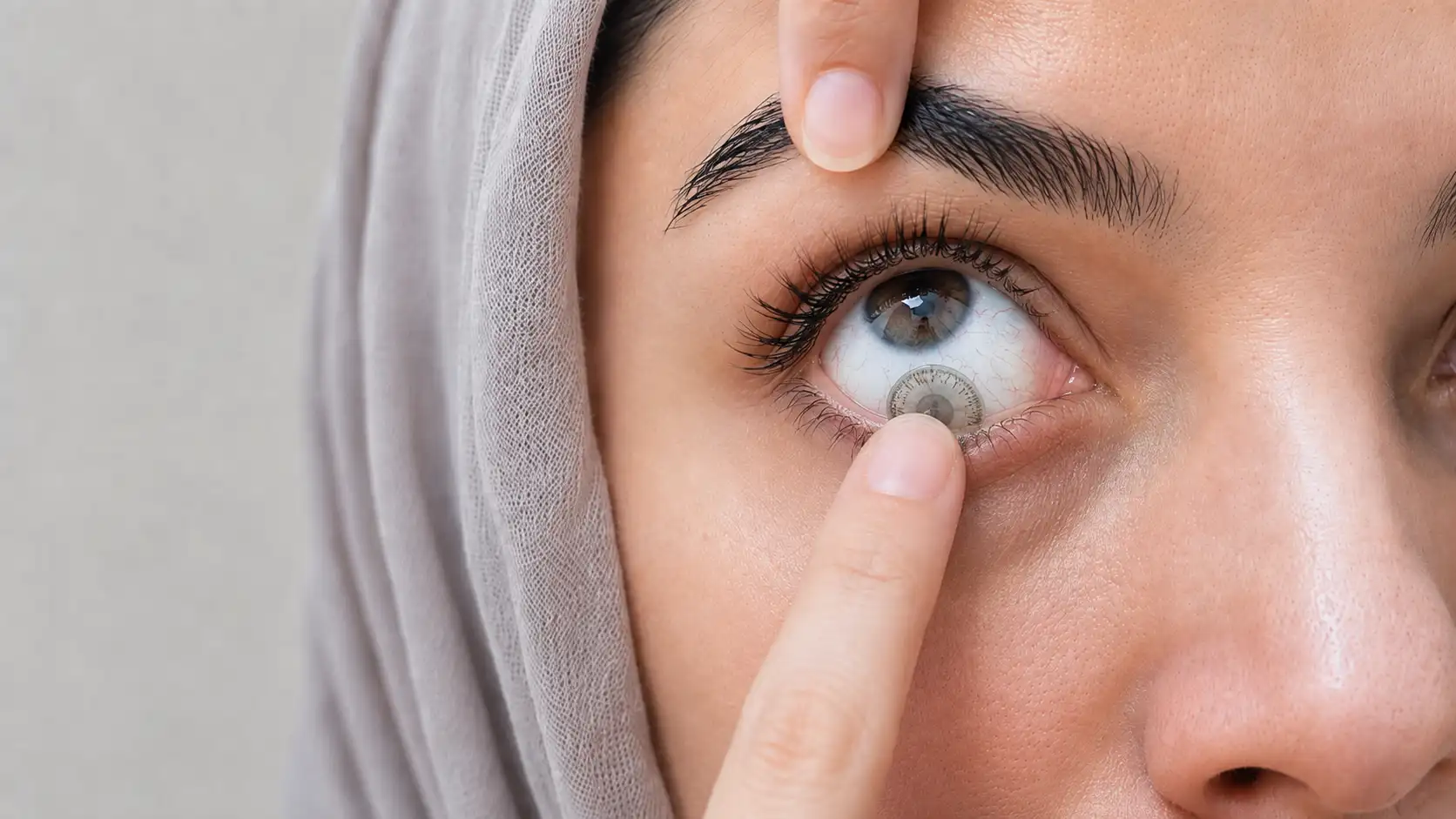 آموزش در اوردن لنز از چشم