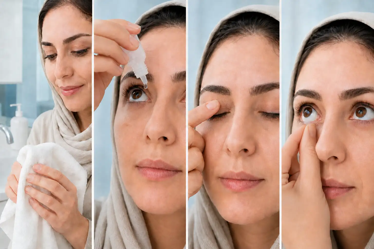 مراحل ایمن خارج کردن لنز پس از خواب و بیدار شدن