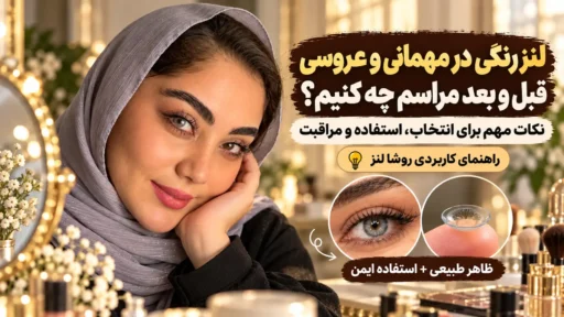 استفاده از لنز رنگی طبیعی در مهمانی و عروسی؛ راهنمای انتخاب، نکات قبل و بعد مراسم و مراقبت صحیح از لنز چشم